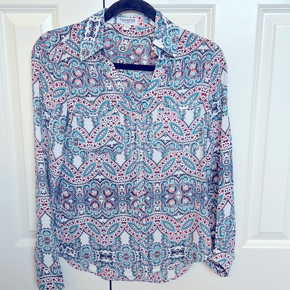 Express Portofino Shirt Slim Fit Paisley